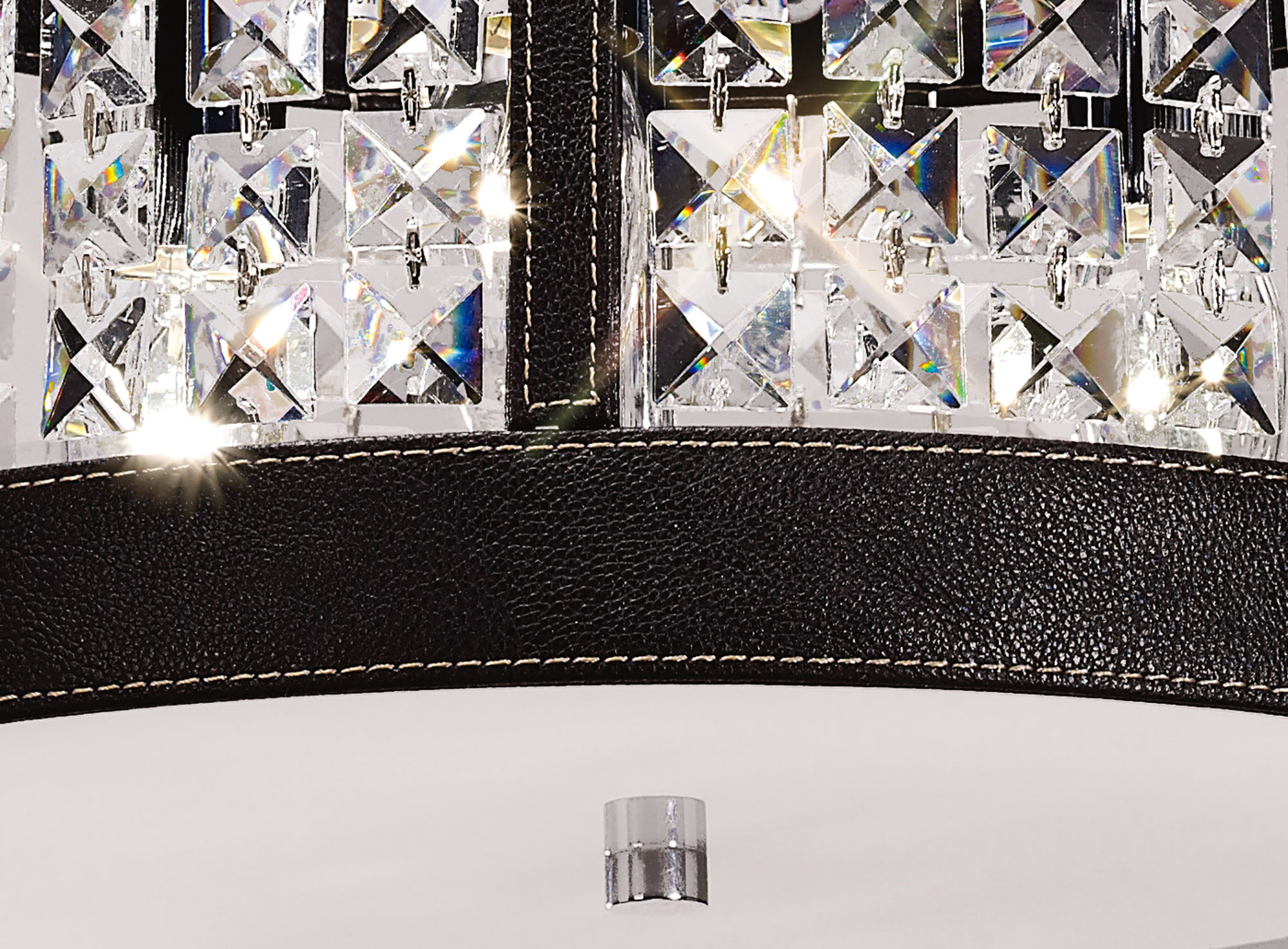 Celsa Crystal Ceiling Lights Diyas Flush Crystal Fittings